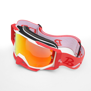 <strong>MX</strong> Racing Fashionable <strong>Goggles</strong> UV400 Protection Anti-Fog Lenses Adjustable Strap Tear-Off Posts for Wet Tropical Motorcycle Use - Product Image 1