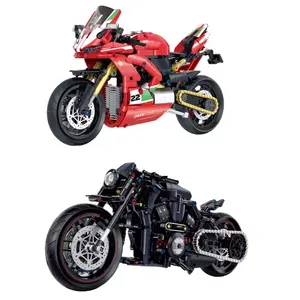 1/8 623+-teiliges Motorrad-Spielzeug Bausätze sammler-Rennsport-Motorrad-Vorführungsmodell Tech-Motorrad Motor Dirt Bike Baustein-Set