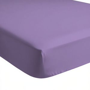 Sábana Ajustable 100% Algodón Lila Italiana Queen 160x200cm - Product Image 3