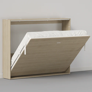 Letto a scomparsa a parete Twin XL salvaspazio con pannello a pistone a gas, telaio in acciaio e compensato, scrivania/ripiani opzionali, facile montaggio - Product Image 1