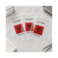 Sac de prélèvement LDPE 6x9 pouces 2 mil avec panneau d'avertissement rouge, pochette pour échantillons congelés, pour la pathologie, les maisons de retraite, l'expédition, la pharmacie, la vente en gros et l'OEM