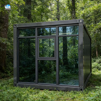 Maison préfabriquée modulaire miniature préfabriquée en conteneurs, ossature en acier léger, maison en conteneur de 20 pieds et 40 pieds