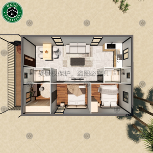 บ้านสำเร็จรูปขนาด 20 ฟุต 40 ฟุต แบบขยายได้ โครงเหล็กแข็งแรง ทนทาน กันน้ำ พร้อมประกอบได้อย่างรวดเร็ว - Product Image 6