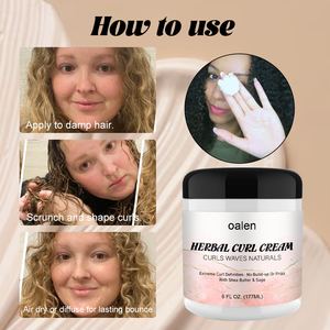 Marque privée Crème de bouclage pour cheveux ondulés Curl Crème de bouclage Contrôle des bouclés Produits améliorant les boucles - Product Image 6