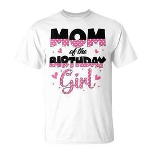 Camiseta para mamá de la niña de cumpleaños, diseño de lunares rosas, ropa para fiesta familiar - Product Image 1