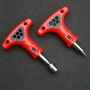 T-Handle Ratchet <b>Screwdriver</b> <b>Set</b> Flat Head Phillips Bit Carbon Steel Anti-Slip Handle Household Tool - Product Image 1