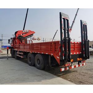 Camion grue à flèche pliante Shacman Delong 16 tonnes, véhicule de transport à plateau large pour levage et transport - Product Image 4