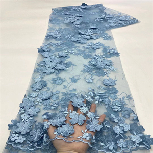 DELACE – robe de mariée multicolore en dentelle à fleurs 3d, tissu floral coloré, dernière collection - Product Image 4