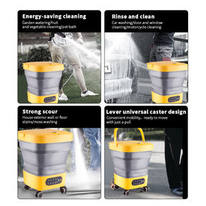 Hidrolavadora Portátil de Plástico de 21V Inalámbrica con 4 Niveles de Presión Ajustables, Batería de 4000mAh, Cargador Rápido y Motor sin Escobillas - Product Image 6