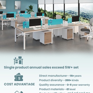Poste de travail modulaire moderne pour 2, 4, 6 ou 8 personnes, mobilier de bureau, poste de travail pour centre d'appels, poste de travail de direction - Product Image 6