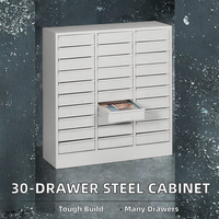 Organisateur de 30 tiroirs en acier soudé Armoire à dessin de taille légale avec multi-tiroirs pour armoires de bureau à domicile Gym School Blueprint