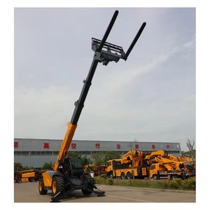 Pesante quattro ruote di combustione interna carrello elevatore con braccio telescopico 18M altezza di sollevamento telecomando caricatore telescopico - Product Image 3