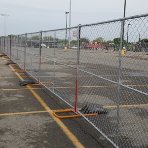 Clôture de sécurité temporaire de style américain, panneau de clôture en chaîne galvanisée antirouille pour la sécurité, chantier de construction, barrière - Product Image 6