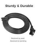 Câble d'alimentation CA 2 broches de haute qualité avec cuivre pur et PVC pour remplacement universel mâle-femelle pour PS5/PS4/Slim Xbox Series S