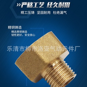 Adaptateur fileté en laiton mâle-femelle 1 2 3 4 6 pour raccordement de tuyauterie - Product Image 2