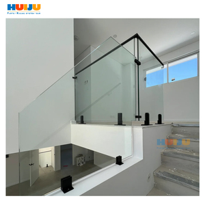 HJ House <span class=keywords><strong>Clôture</strong></span> moderne en <span class=keywords><strong>plexiglas</strong></span> en acier inoxydable Main courante de <span class=keywords><strong>piscine</strong></span> Conception de rampe en verre trempé montée au sol - Product Image 4