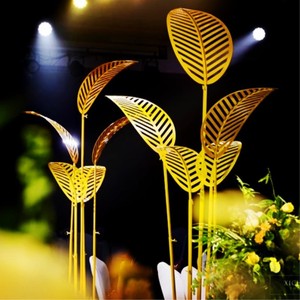 LANJO Soportes Decorativos Desmontables de Lujo en Hierro Forjado con Hojas de Plátano para Bodas, Accesorios de Fondo de Palmetto para Uso en Interiores/Exteriores - Product Image 5