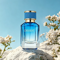 Vente en gros d'usine, flacons de parfum en verre vides élégants et raffinés de 30 ml, flacons de parfum transparents dégradés roses pour femmes, flacons de parfum de luxe