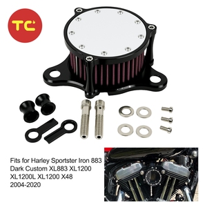 Filtre à Air de Moto avec Fixation Artisanat CNC Noir Chrome pour <span class=keywords><strong>Harley</strong></span> <span class=keywords><strong>Davidson</strong></span> Sportster XL883/1200x48 2004-2014 <span class=keywords><strong>Scooter</strong></span> - Product Image 6