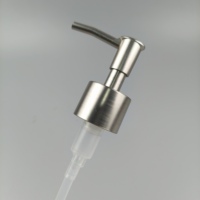 Pompe à lotion 28/410 argentée, or et or brossé, avec ressort de sortie argenté, en plastique, pour flacons de soins et cosmétiques