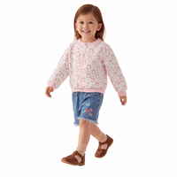 Vente en gros de pulls tricotés Jacquard pour filles, cardigan pour la Saint-Valentin pour filles, vêtements personnalisés pour enfants, pulls jacquard