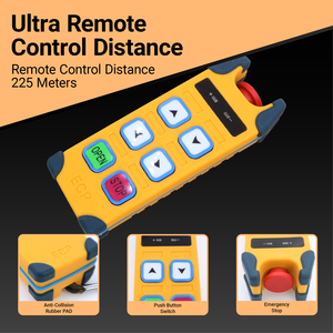 Control remoto de grúa inalámbrico resistente a caídas y presión adecuado para una amplia gama de industrias Control remoto de grúa - Product Image 6
