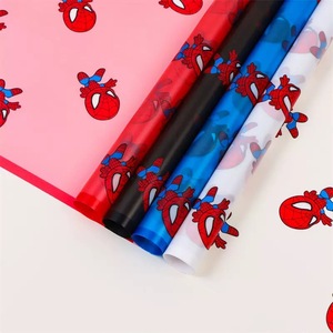 Wholesale Cartoon Printing Waterproof Matte Flower Red <strong>pink</strong> Black White 57cm <strong>Wrapping</strong> <strong>Paper</strong> - Product Image 3