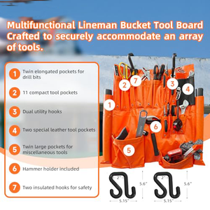 Oxford Cloth Waterproof <b>Adjustable</b> <b>Strap</b> Customizable OEM/ODM 13 Inch Tool Messenger Bag Zipper Closure 200 lb Capacity - Product Image 5