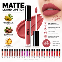 RTS Rouge à lèvres liquide mat 3,5 ml, imperméable, longue tenue, résistant au transfert, faible MOQ 1 pièce, vente en gros, logo personnalisé