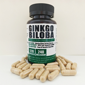 OEM a granel Ginseng Ginkgo Biloba cápsula Halal cerebro salud suplemento 300mg 500mg Ginkgo Biloba extracto cápsulas - Product Image 1
