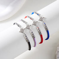 Bracelet tressé transfrontalier en acier inoxydable découpe Simple Bracelet à cordes rouges réglables pour femmes traduction Baidu