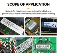 Étiquette adhésive pour circuit imprimé résistante aux hautes températures 270C, imperméable, résistante aux rayures, durable