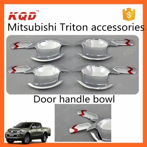 Nuevo Diseño de Manija de Puerta Cromada con Etiqueta Roja, Inserto de Manija de Puerta Triton para Accesorios Mitsubishi Triton L200 2016 - Product Image 2