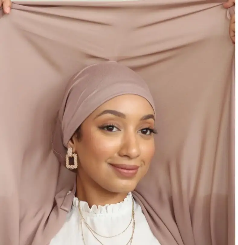 Instant Chiffon Hijab Scarf Women Jersey Bonnet Islam Shawls And Wraps Bonnet Hijab Underscarf Cap Shawls Supplier