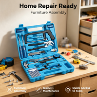 Kit de Herramientas Manuales Multiusos Duradero, Todo en Uno, en Caja de Almacenamiento para el Ensamblaje de Muebles en el Hogar