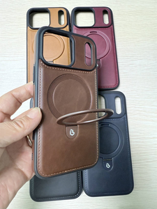 Étui de Téléphone en Cuir de Luxe Premium avec Anneau Magnétique pour iPhone 17 Pro Max 15 16 17 S26 - Product Image 4