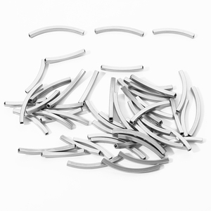 Piastre Tubolari Quadrate Curve in Acciaio Inox, Distanziatori Cavi per Creazione di Gioielli, Fornitore di Loghi Incisi al <span class=keywords><strong>Laser</strong></span> - Product Image 6