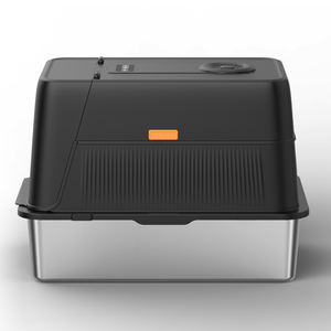 กล่องทรายแมวสแตนเลสด้านสูงไม่ติดทำความสะอาดง่ายการออกแบบ20L สนิมความจุรวมถึงทางเดิน - Product Image 4