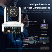 Cámara PTZ para Conferencias en Oferta, NDI 20x 4K USB3.0 POE, Grado Profesional, Seguimiento por IA, Sistema de Audio para Conferencias con el Mejor Precio