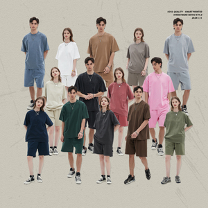 เสื้อยืดแฟชั่นแบรนด์ผู้ชาย แขนสั้น ผ้าคอตตอนหนา 250 กรัม สไตล์วินเทจ  รับสกรีนโลโก้ด้วยเทคนิคพัฟฟ์ ทรงหลวม ขายส่ง - Product Image 6
