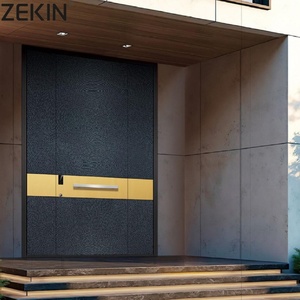 Customized Aluminum Alloy Energy Efficient Waterproof Powder Coating Tempered Glass Casement Aluminum Doors - Product Image 1