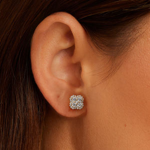 مجوهرات رايننتين LZS09 الفاخرة أربع أوراق البرسيم 8A مكعب الزركونيا الاشتباك طقم مجوهرات الفضة للنساء - Product Image 4