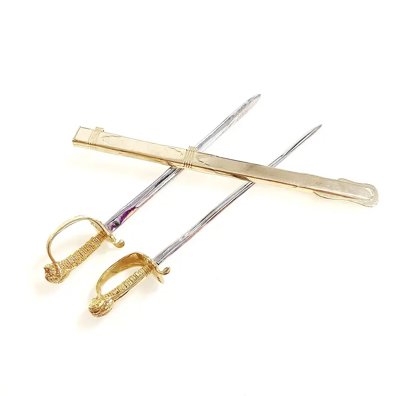 Wholesale custom kids toys swords and shields set toys stainless steel and brass metal sword letter opener