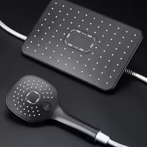 Douche de plafond à haute <span class=keywords><strong>pression</strong></span> à 5 fonctions pour salle de bain, kit de douche, ensemble de spa, équipement, pomme de douche à effet pluie avec <span class=keywords><strong>douchette</strong></span> à main - Product Image 4