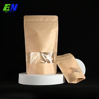 Bolsa de Papel Kraft Biodegradable con Base para Café en Grano, Nueces, Té y Empaque de Alimentos Secos Orientados a la Exportación