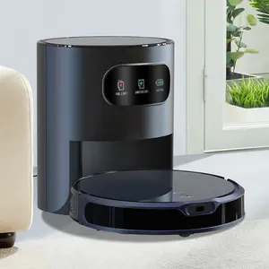 Esfregão duplo automático completo com lavagem automática Auto-Recarga Auto-secagem Auto-esvaziamento Auto Lifing Laser Robot Vacuum Cleaner