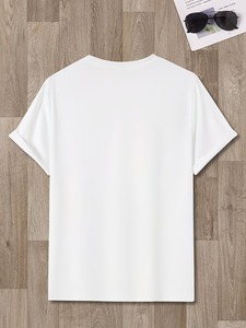 เสื้อยืดคอกลมแขนสั้นผู้ชายทันสมัยและลำลองพร้อมลายพิมพ์หมายเลข 5 ปรับแต่งได้..F10 - Product Image 2