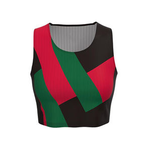 Chaleco Deportivo Corto de Poliéster 100% de Secado Rápido, Tejido de Punto, Informal, con Estampado de Transferencia de Calor Personalizado de Alta Calidad - Product Image 1