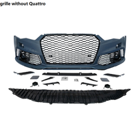 Kit Paraurti Anteriore Stile RS6 C7.5 con Griglia a Nido d'Ape e Parasole per Audi A6 S6 C7.5 2012-2018, Accessori Tuning da C7 a C7.5