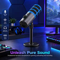 Microphone de jeu filaire professionnel DM68 USB/XLR, microphone dynamique de bureau, son de qualité studio pour PC, streaming, podcasting